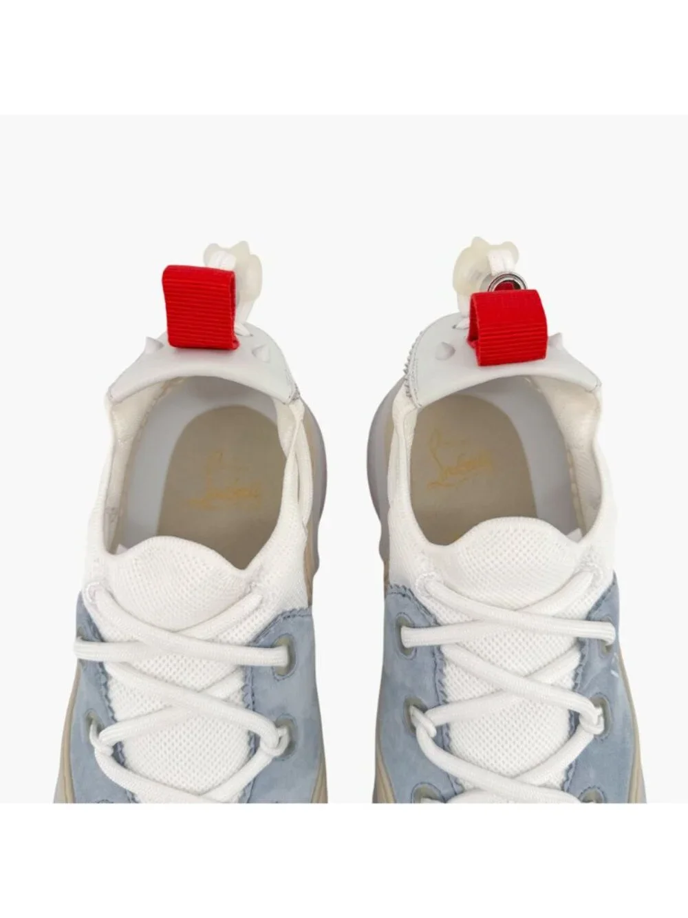 Christian Louboutin Arpoador Blue Drawstring Sneaker Size 39.5 US 9.5 Women's 07